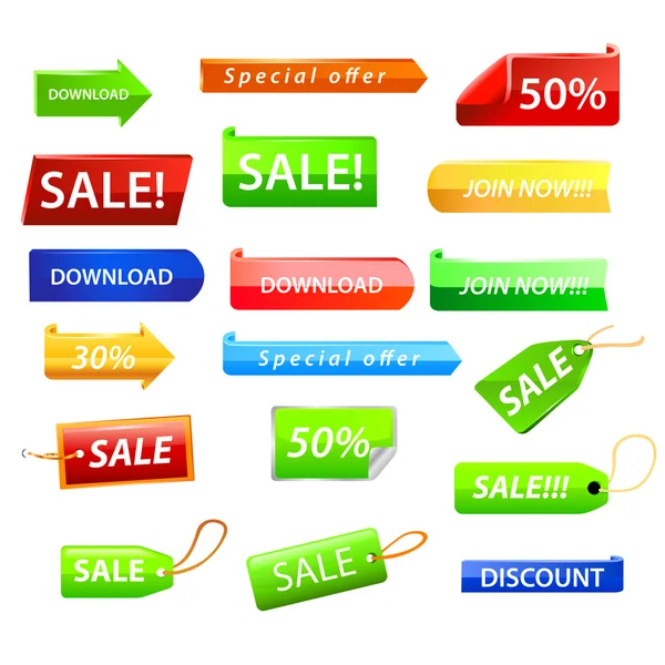 Vector sale tags — Stock Vector