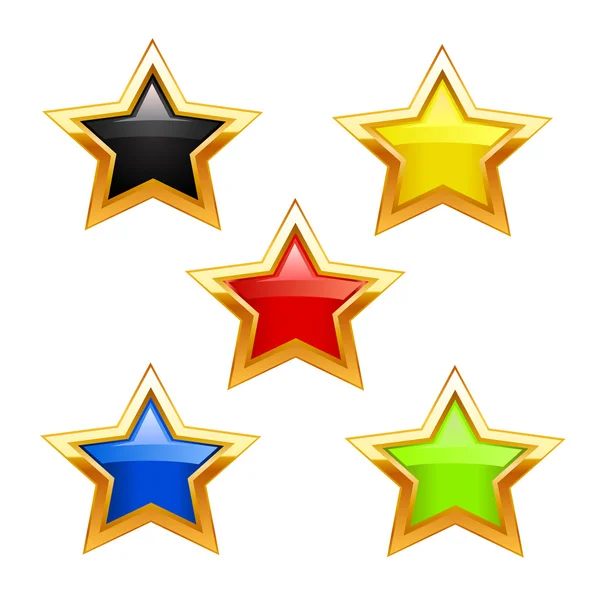 Vector star icons on white background — Stock Vector