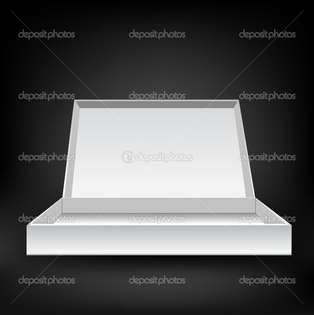 Open packing box vector