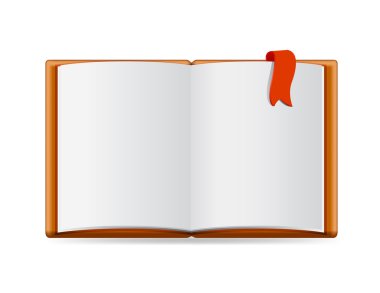 boş sayfaları ile açık kitap