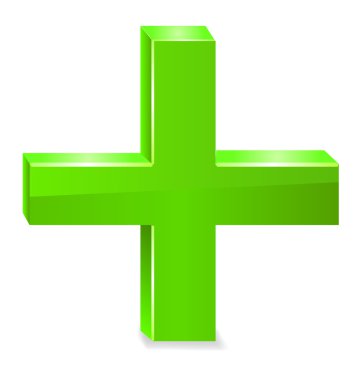 Yeşil haç. vektör