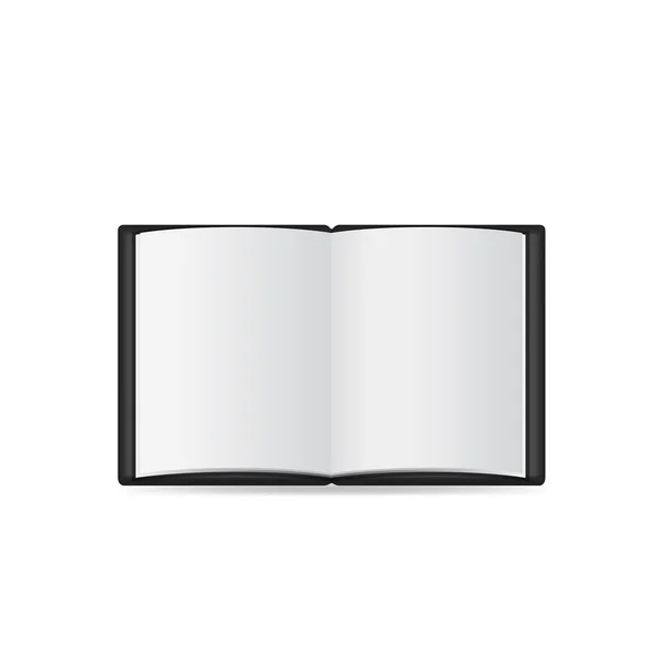 Offenes Buch mit leeren Seiten — Stockvektor