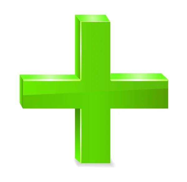 Green cross. Vector — Stock Vector