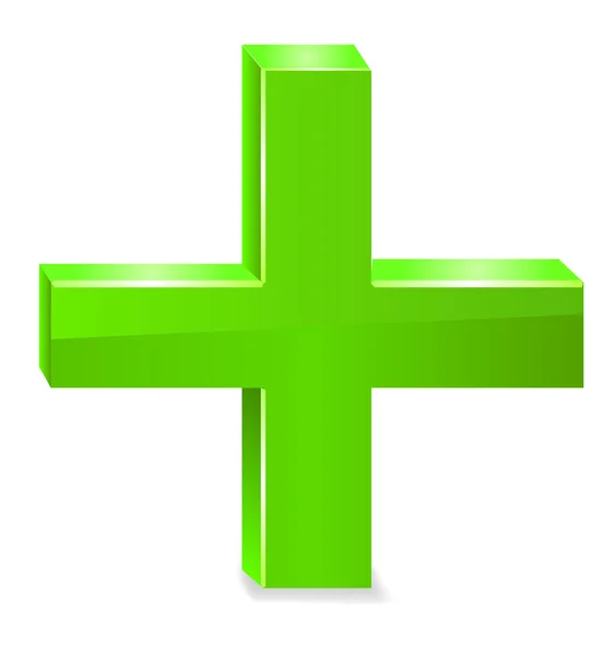 緑の十字。ベクトル — ストックベクタ