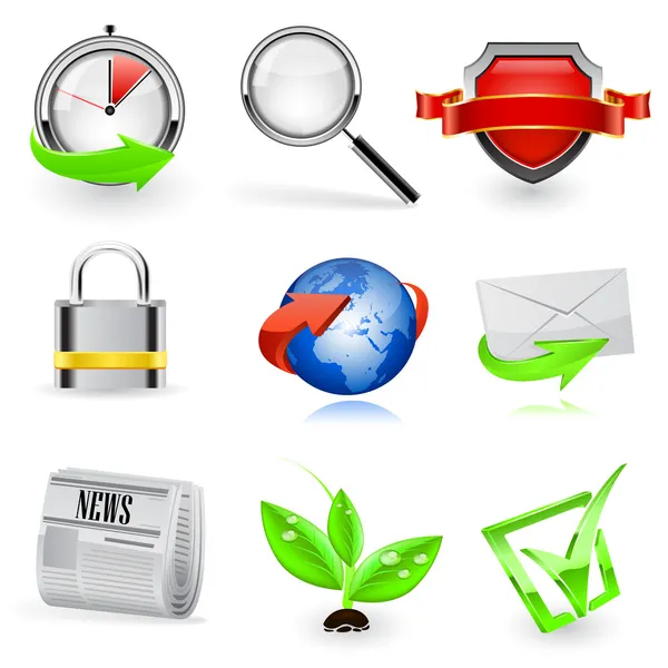 Vector icon set — Stock Vector