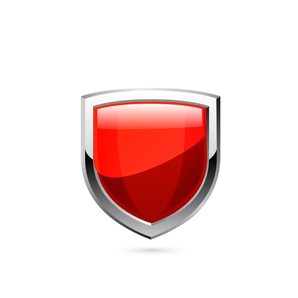 Red shield. vector — Stock Vector