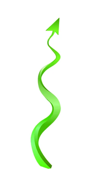 Green arrow. Vector — Stock Vector