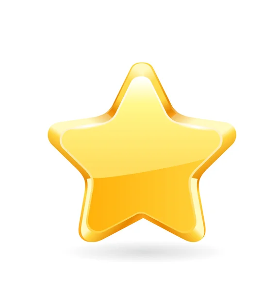 Gold star on white background. Vector — Stock Vector