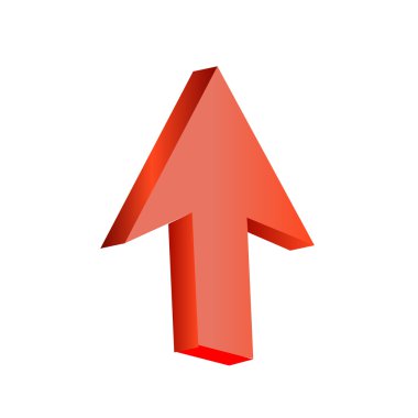 Kırmızı ok simgesi. vektör