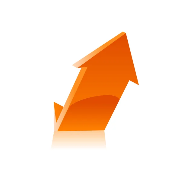 Orange arrow. Vector — Stock Vector