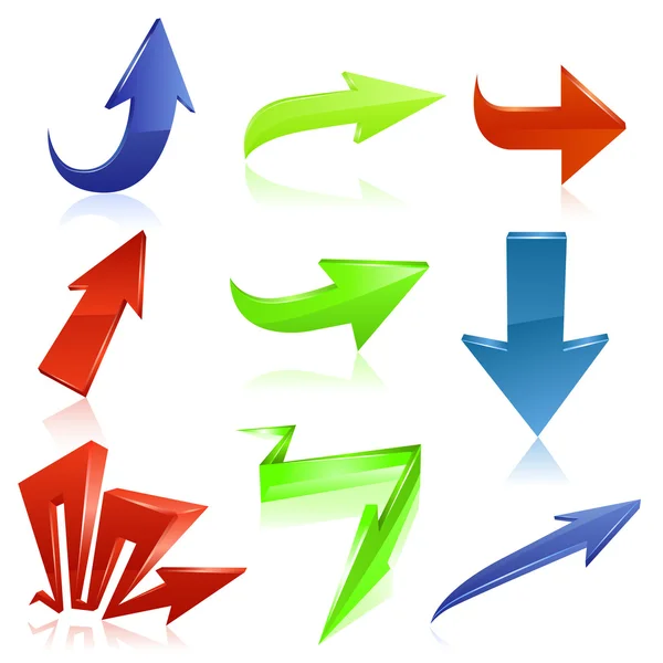 Arrow icon set. Vector — Stock Vector