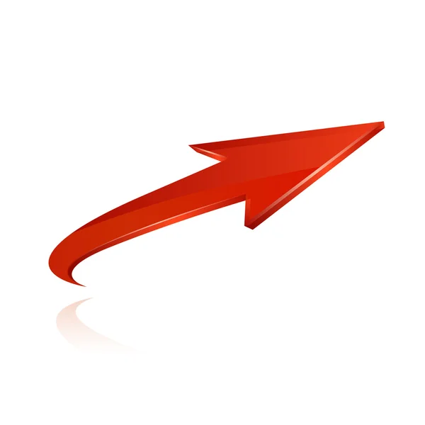 Icono de flecha roja. Vector — Vector de stock