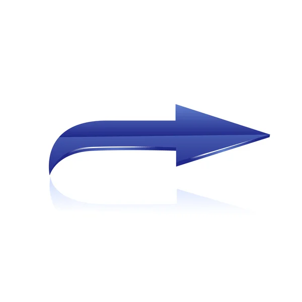 Blue arrow. Vector — Stock Vector