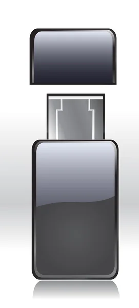 USB флеш-накопичувач на білому — стоковий вектор