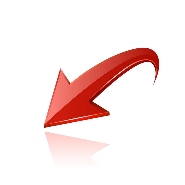 Icono de flecha roja. Vector — Vector de stock
