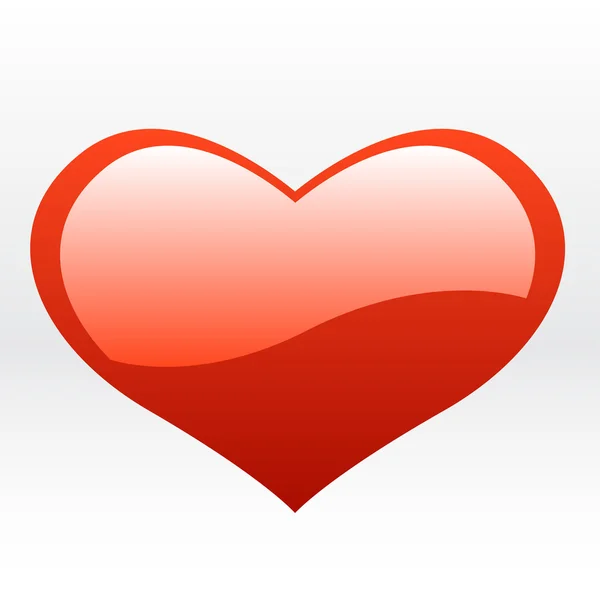 Coeur d'amour rouge. vecteur — Image vectorielle