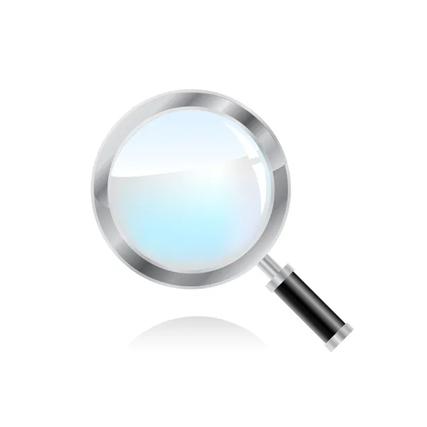 Magnifying glass isolated on white background — Stock Vector