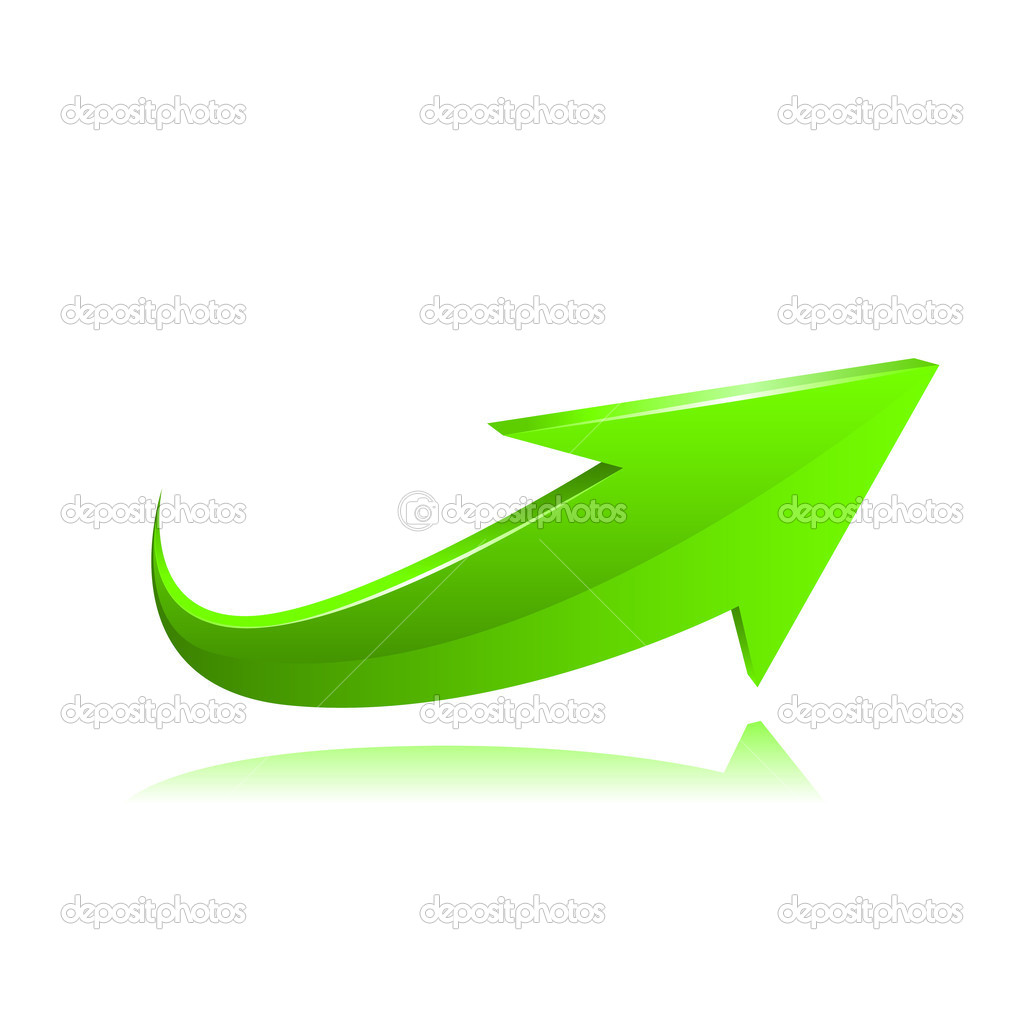 Green arrow. Vector