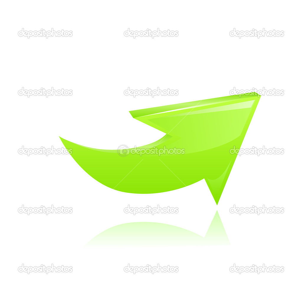 Green arrow. Vector