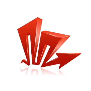 Kırmızı ok. vektör