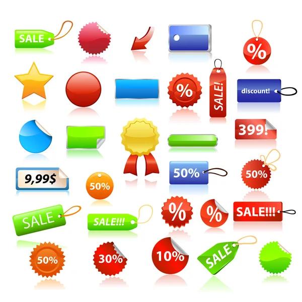 Vector sale tags — Stock Vector