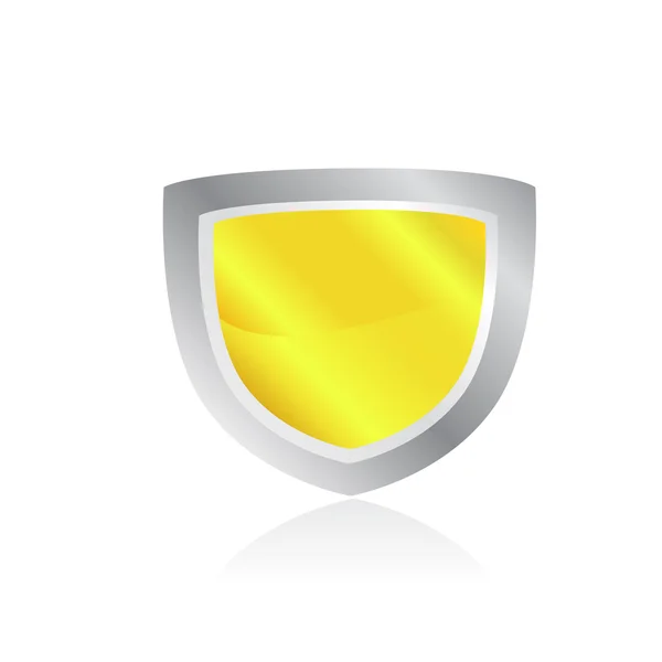 Yellow shield. Vector — Stock Vector