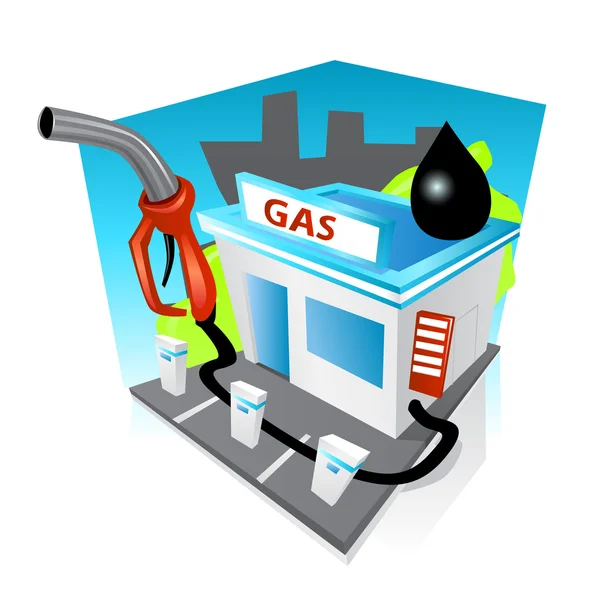 Benzin istasyonu simgesi. vektör — Stok Vektör