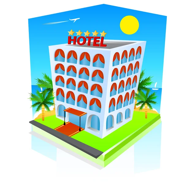 Icono del hotel. Vector — Archivo Imágenes Vectoriales