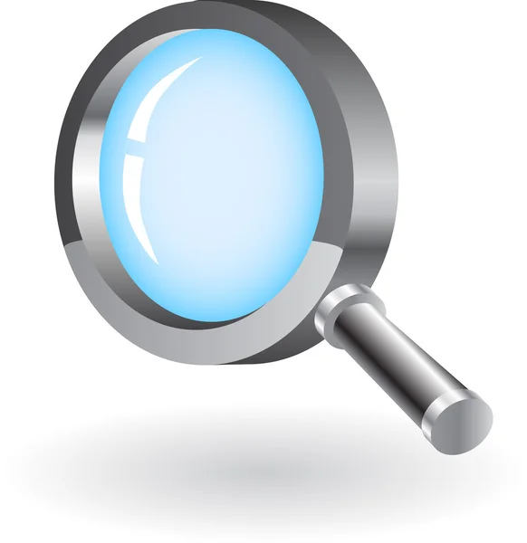 Beyaz arka plan üzerinde izole Büyüteç. şeffaflık.