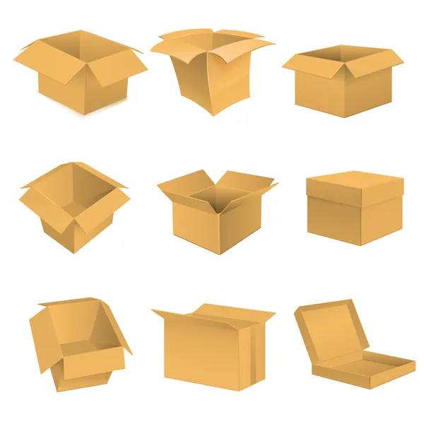 Conjunto de caja. — Vector de stock