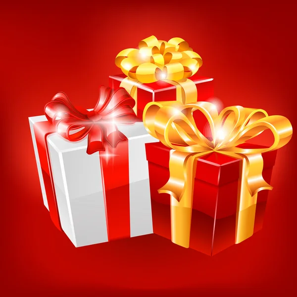 Rot und weiß Geschenk — Stockvektor