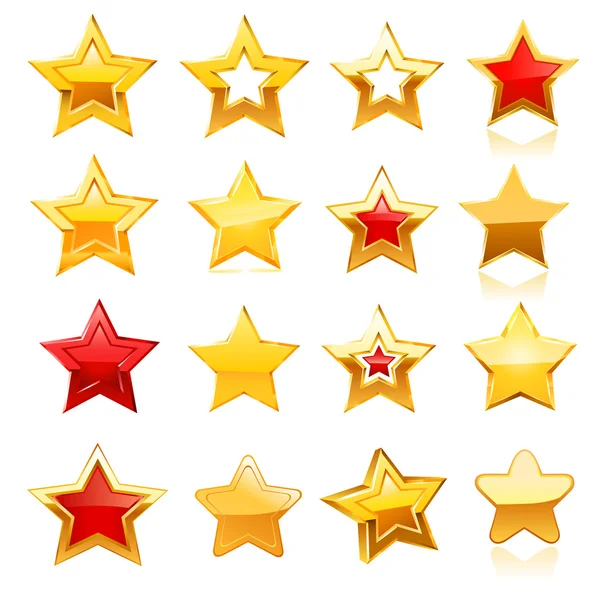 Stars set. — Stock Vector