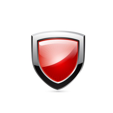 Kırmızı kalkan. vektör