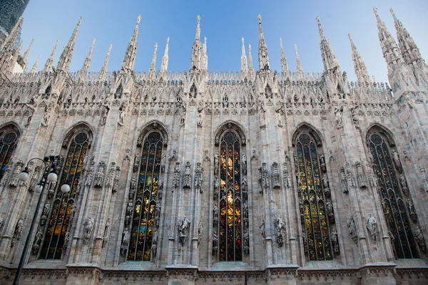 Milánské katedrále duomo. Itálie — Stock fotografie