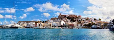 Panorama of Ibiza, Spain clipart