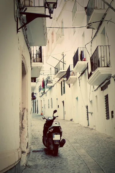 Architettura della città vecchia di Ibiza, Spagna — Foto Stock