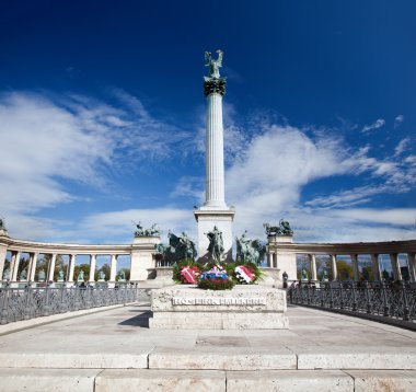 The Millennium Monument at Heroes' Square. Budapest, Hungary clipart