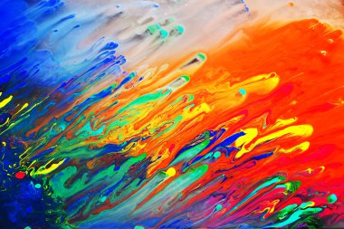 Colorful abstract acrylic painting clipart