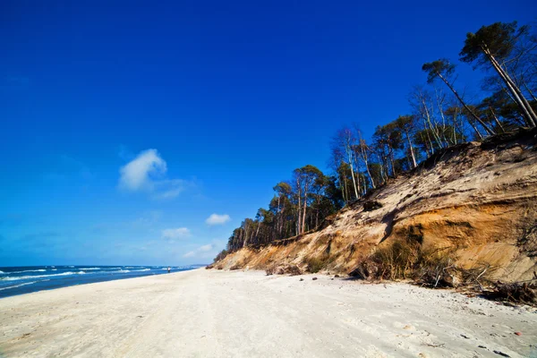 Klippor på en solig strand — Stockfoto