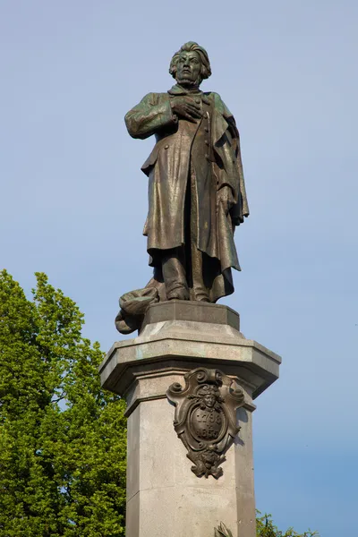 Adam Mickiewicz Monument in Warsaw, Poland Royalty Free Stock Photos