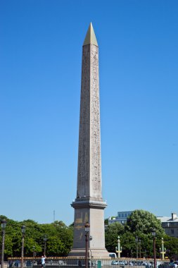 The Obelisk of Luxor at the Place de la Concorde in Paris, France. clipart
