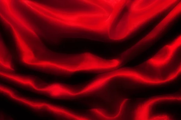 Rød foldet satin baggrund - Stock-foto