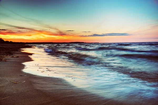 Океану на заході сонця — стокове фото
