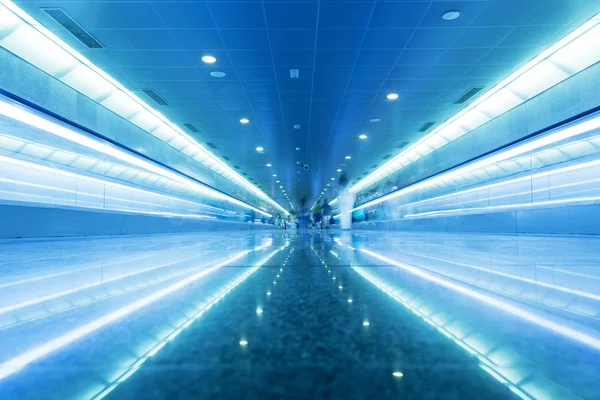 Interior de negócios geométrico moderno em tom azul . — Fotografia de Stock