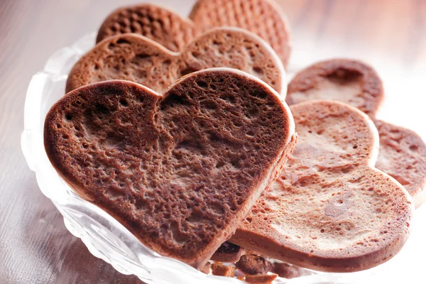 Heart shaped gingerbread cookies — Stock Photo, Image