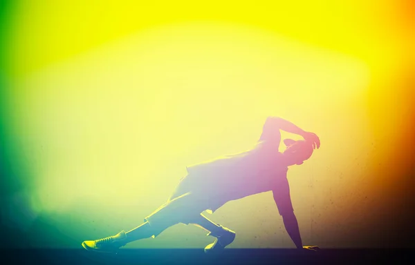 Break dance performed by young man — Stock Photo, Image