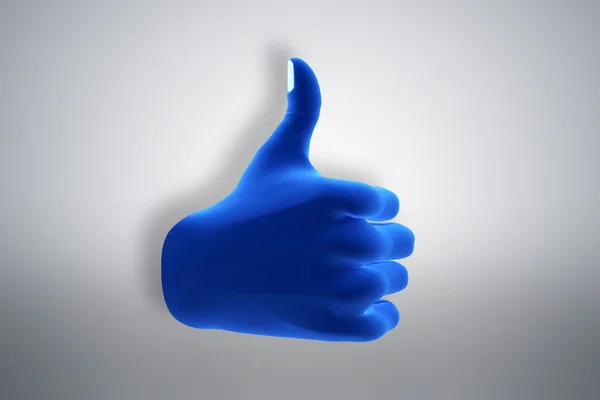 Blue hand gesture showing OK, like, agree — Stock Photo, Image