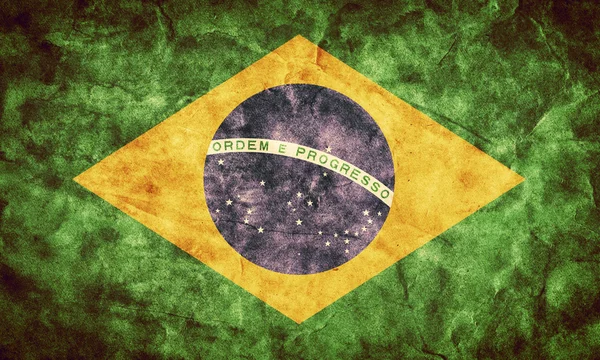 Прапор Бразилії гранж . — стокове фото