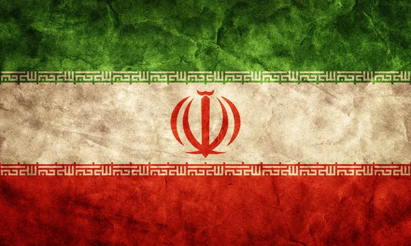 İran grunge bayrağı. — Stok fotoğraf