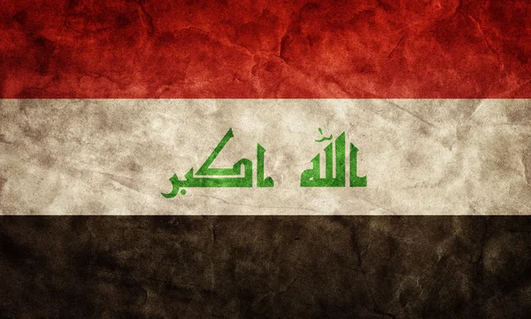 Irak grunge bayrağı — Stok fotoğraf
